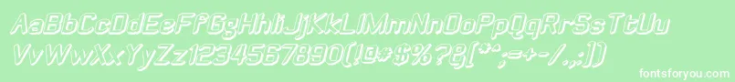 Zyphyteoffsetoblique Font – White Fonts on Green Background
