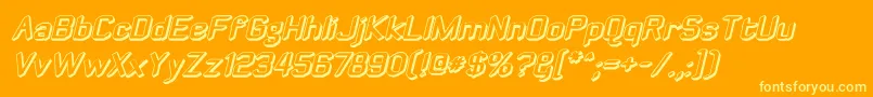 Подробнее о шрифте Zyphyteoffsetoblique Шрифт Zyphyteoffsetoblique – жёлтые шрифты на оранжевом фоне
