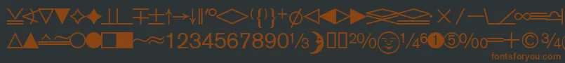 DatasymedbNormal Font – Brown Fonts on Black Background