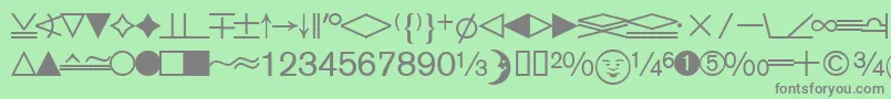 DatasymedbNormal Font – Gray Fonts on Green Background