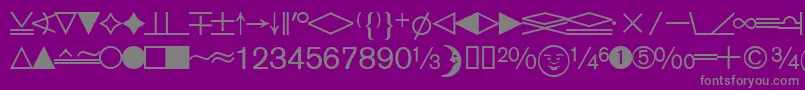 フォントDatasymedbNormal – 紫の背景に灰色の文字