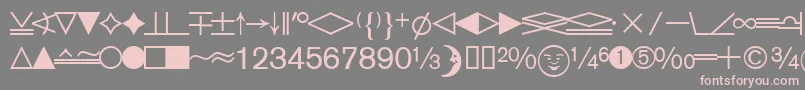 DatasymedbNormal Font – Pink Fonts on Gray Background