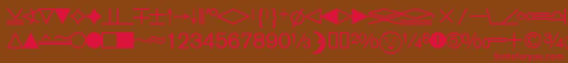 DatasymedbNormal Font – Red Fonts on Brown Background
