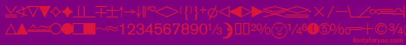 DatasymedbNormal Font – Red Fonts on Purple Background