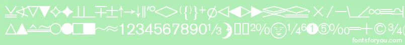 フォントDatasymedbNormal – 緑の背景に白い文字