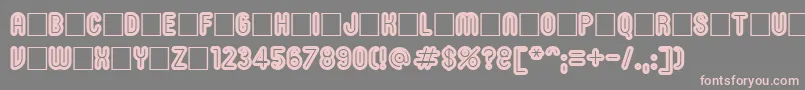Roninset9 Font – Pink Fonts on Gray Background