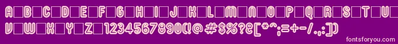 Roninset9 Font – Pink Fonts on Purple Background