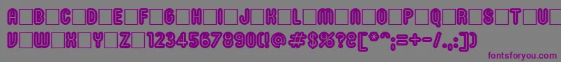Roninset9-fontti – violetit fontit harmaalla taustalla