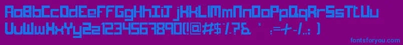 Trompus Font – Blue Fonts on Purple Background