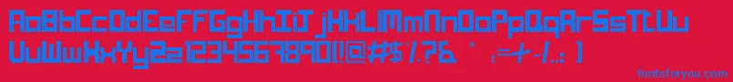 Trompus Font – Blue Fonts on Red Background