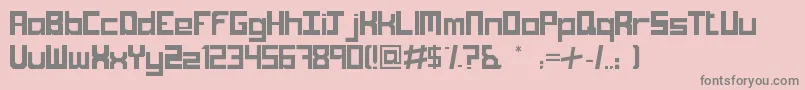 Trompus Font – Gray Fonts on Pink Background