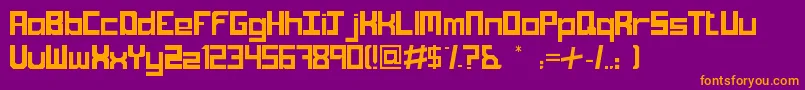Trompus Font – Orange Fonts on Purple Background