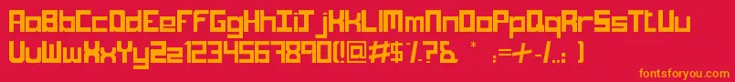 Trompus Font – Orange Fonts on Red Background