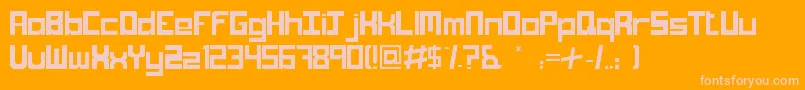 Trompus Font – Pink Fonts on Orange Background