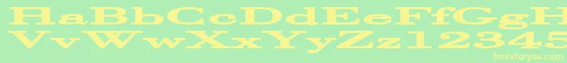 Halcyoni Font – Yellow Fonts on Green Background