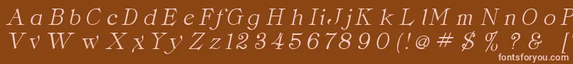 Шрифт ClaritaItalic – розовые шрифты на коричневом фоне