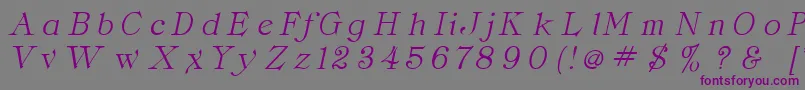 ClaritaItalic Font – Purple Fonts on Gray Background