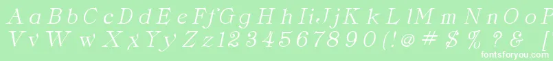 fuente ClaritaItalic – Fuentes Blancas Sobre Fondo Verde