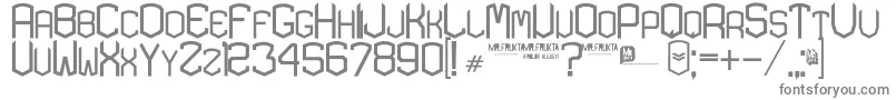 KardonType Font – Gray Fonts on White Background