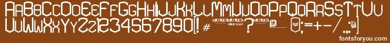 フォントKardonType – 茶色の背景に白い文字