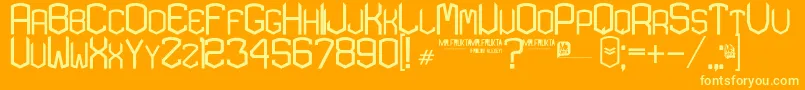 Więcej informacji o czcionce KardonType Czcionka KardonType – żółte czcionki na pomarańczowym tle