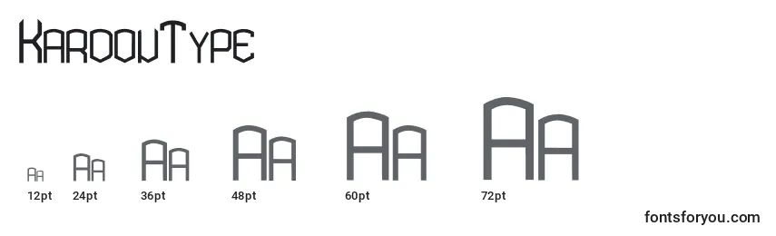 KardonType Font Sizes