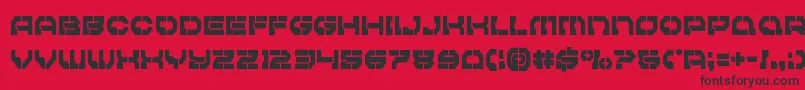 Pulsarclasscond Font – Black Fonts on Red Background