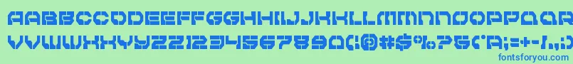 Police Pulsarclasscond – polices bleues sur fond vert