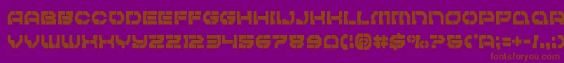 Pulsarclasscond Font – Brown Fonts on Purple Background