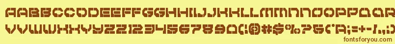 Pulsarclasscond Font – Brown Fonts on Yellow Background