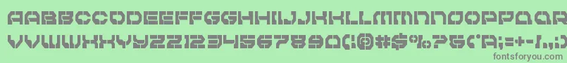 フォントPulsarclasscond – 緑の背景に灰色の文字