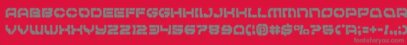 Pulsarclasscond Font – Gray Fonts on Red Background