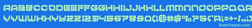 Pulsarclasscond Font – Green Fonts on Blue Background