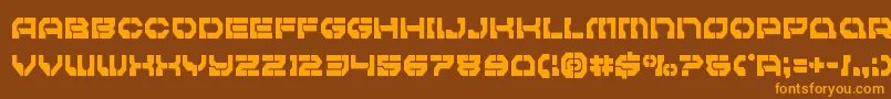 Pulsarclasscond Font – Orange Fonts on Brown Background