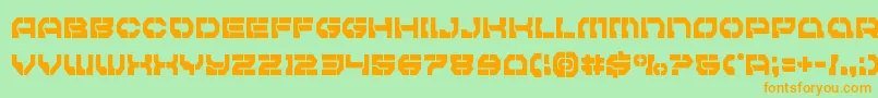 Pulsarclasscond Font – Orange Fonts on Green Background