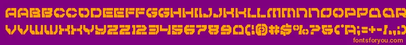 Pulsarclasscond Font – Orange Fonts on Purple Background