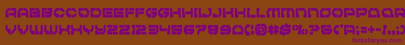 Pulsarclasscond-Schriftart – Violette Schriften auf braunem Hintergrund