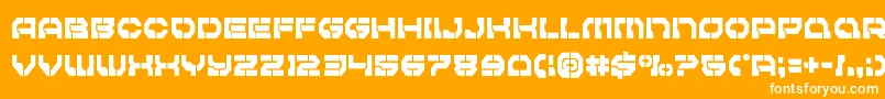 Pulsarclasscond Font – White Fonts on Orange Background