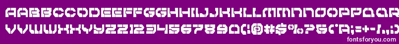 フォントPulsarclasscond – 紫の背景に白い文字