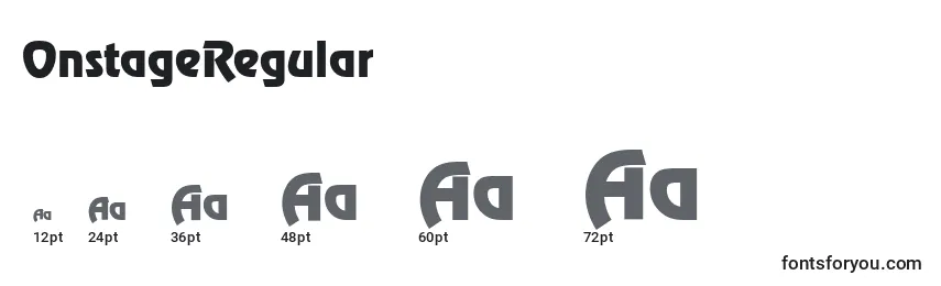 OnstageRegular Font Sizes