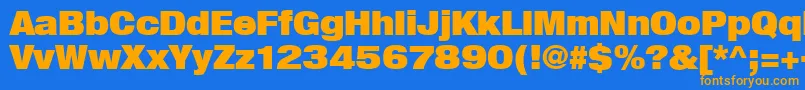 Heavenetica9pUblksh Font – Orange Fonts on Blue Background