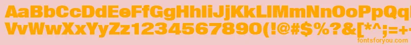 Heavenetica9pUblksh Font – Orange Fonts on Pink Background