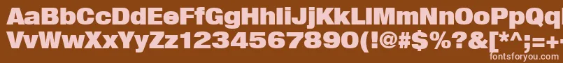 Heavenetica9pUblksh Font – Pink Fonts on Brown Background