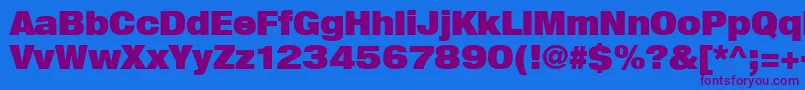 Heavenetica9pUblksh Font – Purple Fonts on Blue Background