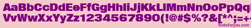Heavenetica9pUblksh Font – Purple Fonts on Pink Background