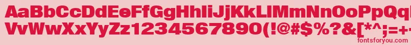 Heavenetica9pUblksh Font – Red Fonts on Pink Background