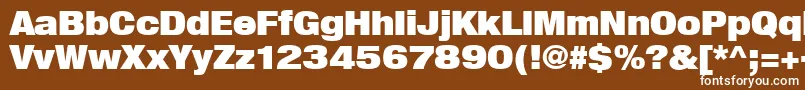 Heavenetica9pUblksh Font – White Fonts on Brown Background