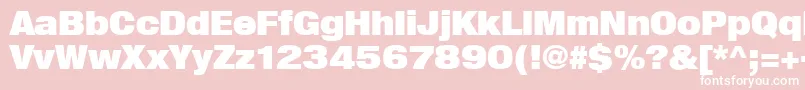 Fonte Heavenetica9pUblksh – fontes brancas em um fundo rosa