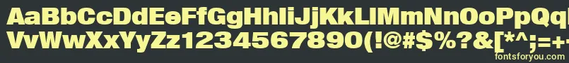 Heavenetica9pUblksh Font – Yellow Fonts on Black Background