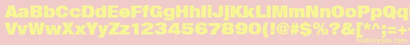 Heavenetica9pUblksh Font – Yellow Fonts on Pink Background